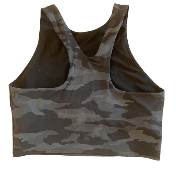 Athleta Longline Camo Black and Gray Sports Bra Size S - Picture 2 of 4